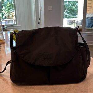 Tory Burch (64230) Thea Black Nylon Messenger Baby Bag Tote Crossbody Hand Bag